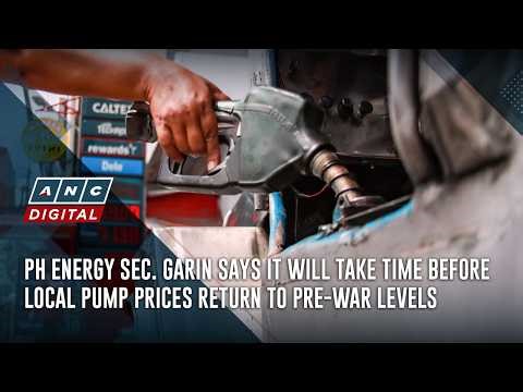 PH energy sec. Garin says it will take time before local pump prices return to pre-war levels | ANC