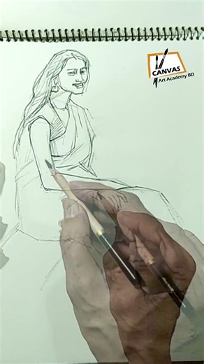 How to Draw a Female Figure Easily | Pencil Sketch #shorts