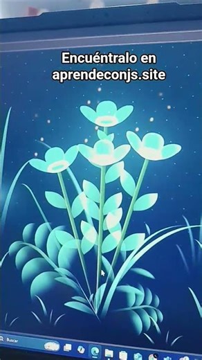 Blue Flower in html, css and js #blueflowers #css #flowers #html #js