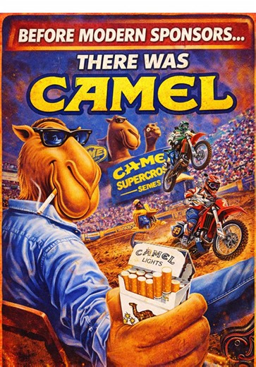 Before modern sponsors… there was Camel. In the 1980s and 90s, the bright yellow Camel banners were everywhere in motorcycle racing. Supercross stadiums. Superbike grids. Desert races across America. The ads were wild, the visuals were unforgettable, and for a generation of fans the Camel logo became part of the golden era of racing. Today you’d never see a cigarette company sponsoring a race like that again… But back then? It was one of the coolest sights in motorsports. #OneLungRacing #Motorsp