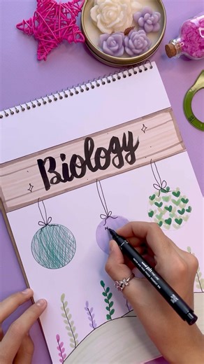 Unique front page idea for biology 🧬 #shorts #art #frontpage #love #valentine #vianacalligraphy