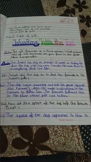 class 7 English chapter 4 question answer