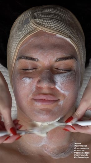 BOHO ASMR Med Spa on Instagram: "Soft bubbles, fluffy brushes, and pure calm ✨ Let our Bubble Bath Cleanse gently float you into total relaxation 😌🫧🫧✨ Full video in on our YT channel, link in bio 🫶 #asmr #asmrfacial #asmrspa #asmrsounds #dallasmedspa"