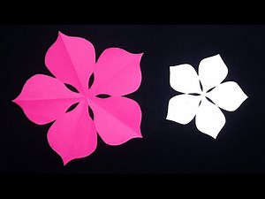 Easy paper Flower-How to make a five petal paper flower step by step#paperCut