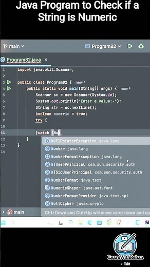 Java Program to Check if a String is Numeric #coding #logicprogramming #codeoptimization #programm