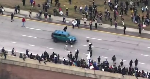 Jeep drives through crowd of Black Lives Matter protesters in Colorado