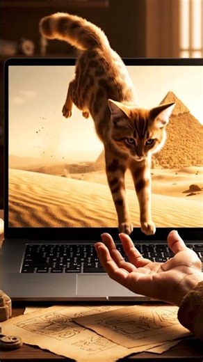 A Cat Just Crawled Out of My Laptop… 😳🐱