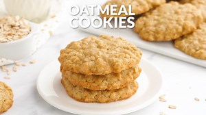 Soft, Chewy Oatmeal Cookies Made with Everyday Ingredients