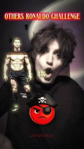 Cristiano Ronaldo Challenge ☠️ Tutorial Filters #tricks #trollface #filterchallenge #tiktok #ronaldo