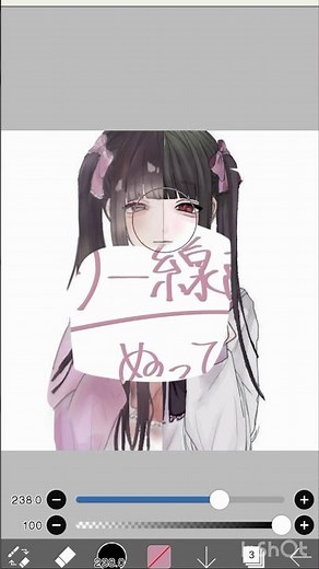 リア友とフリー線画塗ってみた！！🫶 #イラスト #フリー線画 #中一 #アイビスペイント #art #shorts