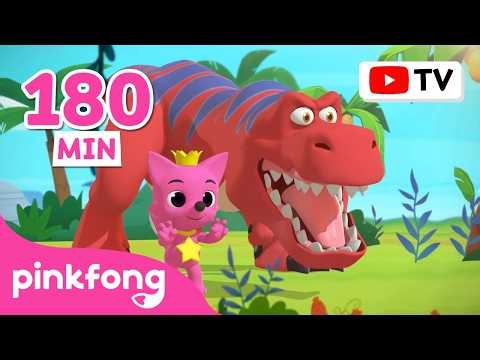 [Best of the Best] T-Rex Special Compilation 🦖 | 3 Hours of Dinosaur Fun | Pinkfong Official