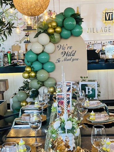 Baby shower setup for 12 people at Village table , Umhlanga. R1500 #babyshower #babyshowerideas #eventanddecorconnect #fyp #foryoupage