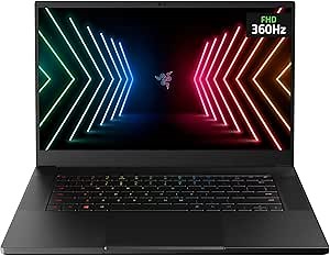 Razer Blade 15 Gaming Laptop: NVIDIA GeForce RTX 3070-10th Gen Intel 8-Core i7 CPU - 15.6” FHD 360Hz - 16GB RAM - 1TB SSD - CNC Aluminum - Chroma RGB - THX Spatial Audio - Thunderbolt 3