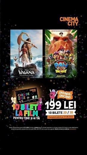 CARD DE ZECE: oferta de zece de la CINEMA CITY