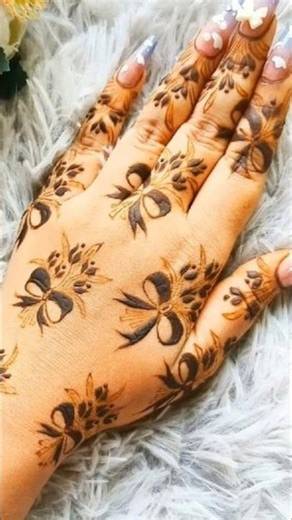 😍Beautiful bow mehandi designs✨| Easy Mehndi Design | Aesthetic mehndi design|#mehndi #youtubeshorts