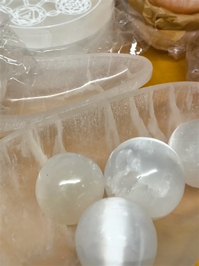 Our Selenite (Satin Spar) section is fully stocked and glowing! Known as the ultimate