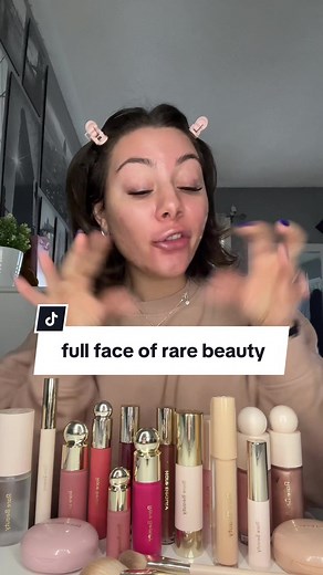 Full Face of Rare Beauty Makeup Tutorial