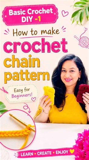 How To Make Chain stitch (ch)|Tutorial for beginners #crochet #crochettutorial #crochetforbeginners