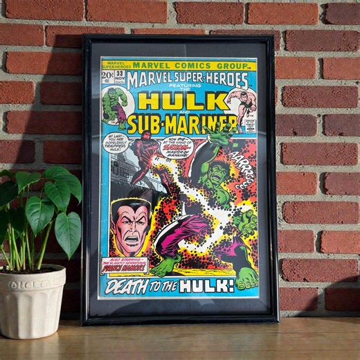 Marvel Super-heroes Vol. 1 (1972) – 53-year-old Vintage Marvel Comic, Framed & Matted - Etsy