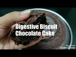 Digestive Biscuit Chocolate Cake | Eggless Digestive Biscuit Cake Recipe