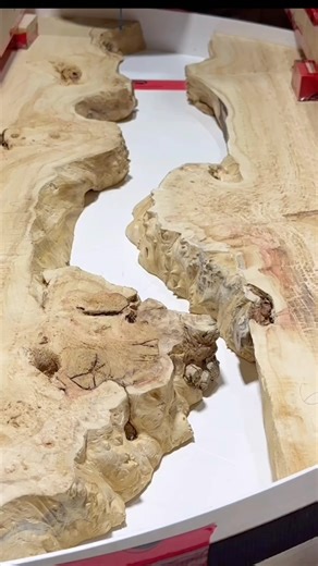 These maple burl slabs look incredible with the blue @designer_epoxy rivers running through them. Use code dustandwood10 at checkout to receive 10% off of your Designer Epoxy orders. | Dust & Wood