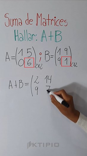 ➕🔢 Aprende a sumar matrices 2x2 😱 Fácil y rápido | Ktipio