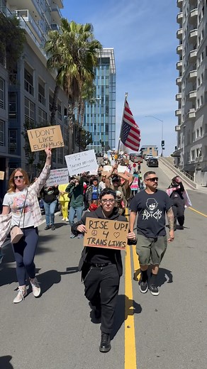 marching together at a protest channels our collective energy, lifting our spirits and empowering us to take action. it drives us to keep protesting, to stand up for what we believe in, and to fight for equality and justice. it unites us and reminds us that we are stronger together. our collective energy can foster change. keep marching. keep protesting. keep rallying. ☮️ 🏳️‍⚧️ 🌈 🍉 | Ryan Cassata