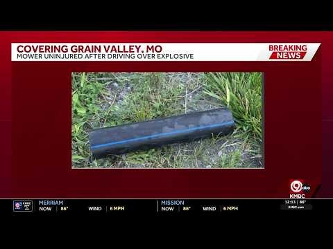 Police: Piping used to launch firework, man on mower ran over device causing detonation