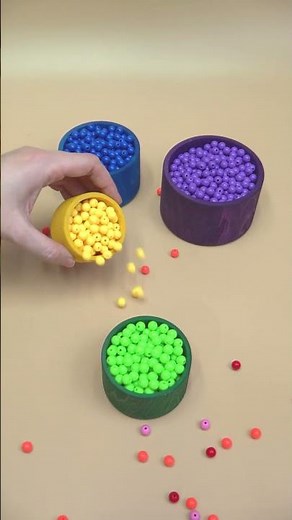 Relax with Me◀️😵✨Hypnotizing Beads Pouring #asmr #beads #dominomarble