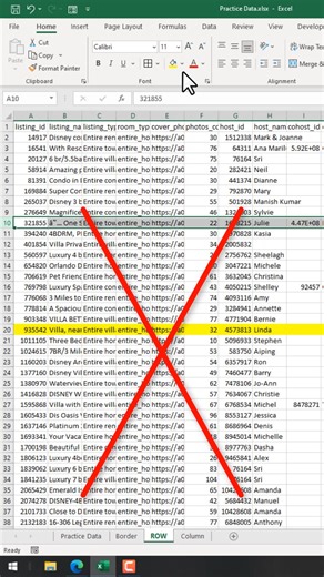 Auto-Highlight Active Row in Excel (Quick Trick) Working with large data? Make Excel highlight the active row automatically. Select your data → Conditional Formatting → New Rule → Use a formula Formula: =CELL("row")=ROW() Set Fill = Yellow Then right-click the sheet tab → View Code → choose Worksheet and add: ActiveCell.Calculate Now, every time you move your cursor, the active row highlights instantly. Clean, smart, and professional Excel usage. 💡📊 #ExcelTips #ExcelShortcuts #ExcelTricks #Lea