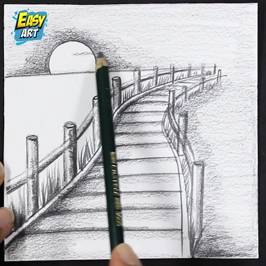 597K views · 9K reactions |  Aprende a Dibujar un paisaje a lapiz con estros trucos #dibujos #paisajes #dibujar | Easy Art | Facebook