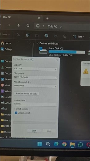 Format Your Drive(G) - Windows #windows #format #driver