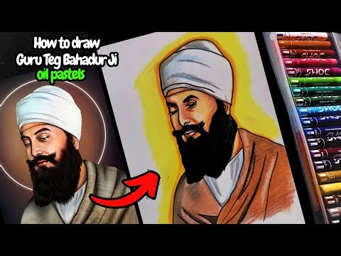 How to Draw Guru Tegh Bahadur Ji ❤️ | Oil Pastel Drawing | Easy Drawing Tutorial for beginners
