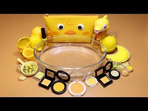 Special Series #05 Mixing "YELLOW" Makeup,Parts,glitter... Into Slime! How about YELLOW?