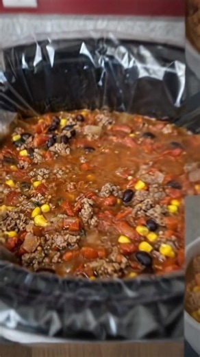 Taco soup in the crockpot. I know ground beef isn’t cheap right now, but I had everything on hand. It’s still cheap for my family of 6, considering the amount it makes. It freezes well too. 1 lb. Ground beef browned with 1/2 onion, 1 can pinto, black beans, red beans, whole kernel corn, diced tomatoes, and Rotel tomatoes. Mix in 1 packet of taco seasoning, 1 packet of ranch, and 1.5 cups of water. Cook on low for 8 hours. | Weight Watchers Recipes - unofficial