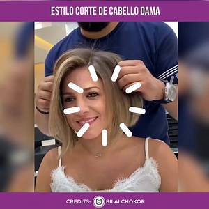 4.6M views · 98K reactions | ✂️Estilo corte dama✂️ Credits-Hair Artist: @bilalchokor . . . . . . . . . #peluqueria #tecnicadecorte #haircut #bob #cortebob | Beauty TV Latam | Facebook