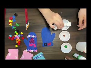 DIY Felt Mittens with Printable Template - Winter Craft Activity