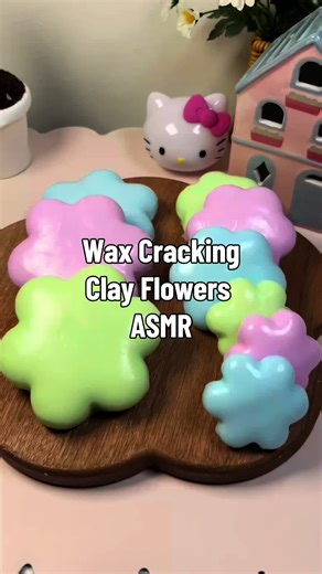 Satisfying Clay Cracking ASMR with Spring Flowers
