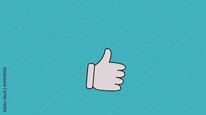 Thumbs Up Like sign gesture video animation template simple, suitable for your brand, company, videos, and etc
