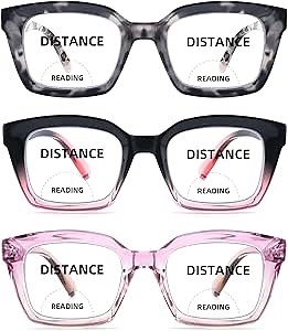 HIYANJN Bifocal Reading Glasses For Women Men Blue Light Computer Readers Clear Top Transition Ladies Eyewear
