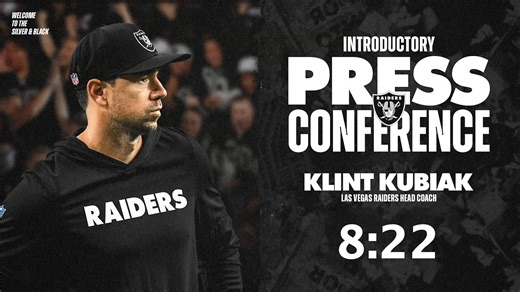 🔴🎥 Head Coach Klint Kubiak addresses the media for the first time from Intermountain Health Performance Center. | Las Vegas Raiders