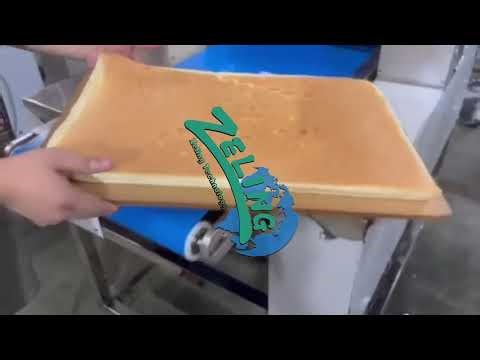 Horizontal multi-layer cake slicing machine to get cake slices for round and square cake