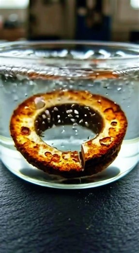 Oxidized Split Lock Washer Rust Removal with Acid | Satisfying Metal Restoration #shorts