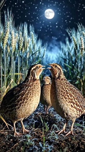 🌙🐦 Quail Bird Sounds at Night | Peaceful Moonlit Wildlife. #birds #2026