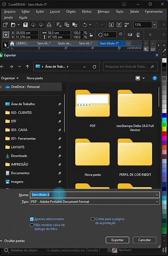 Como fechar arquivo em PDF co Coreldraw para impressão em DTF
