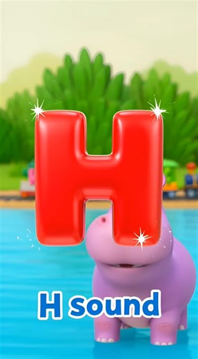 Learn Letter H | H for Hippo & H for Hat | 3D Interactive Phonics
