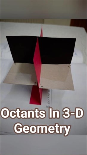 Understanding Octants in 3D Geometry with Paper Model Class 11 #schoolproject#maths#3d#geometry#yt
