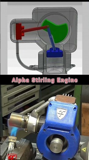 Alpha Stirling Engine work : #alpha #stirling #3ddesign #cad #solidworks #engine #caddesign #mecha