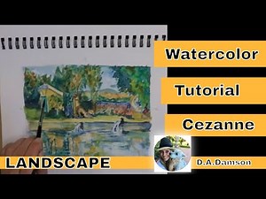 Easy Landscape Watercolor Painting Tutorial - Paul Cezanne