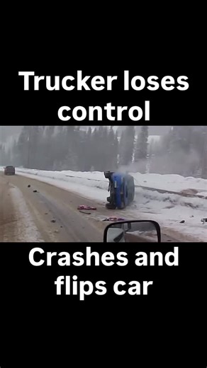 Transport Media on Instagram: "Trucker loses control in inclement weather and his trailer crashes into a passenger vehicle causing a massive accident. First of all why was he driving so fast? Second, why did that other car stop in the middle of the road? Too many close calls in this video. Remember to slow down when the weathers bad drivers. Follow me —>@transport #trucker #truckers #truckerlife #transport #trucklife"